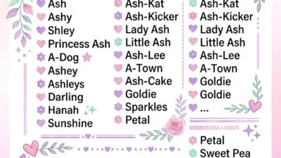 Nicknames for Ashley