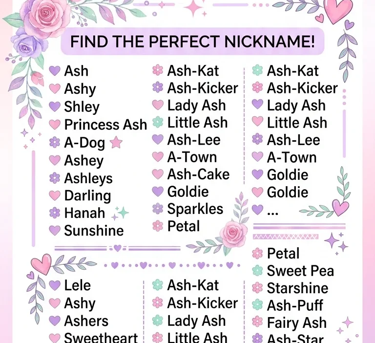 Nicknames for Ashley